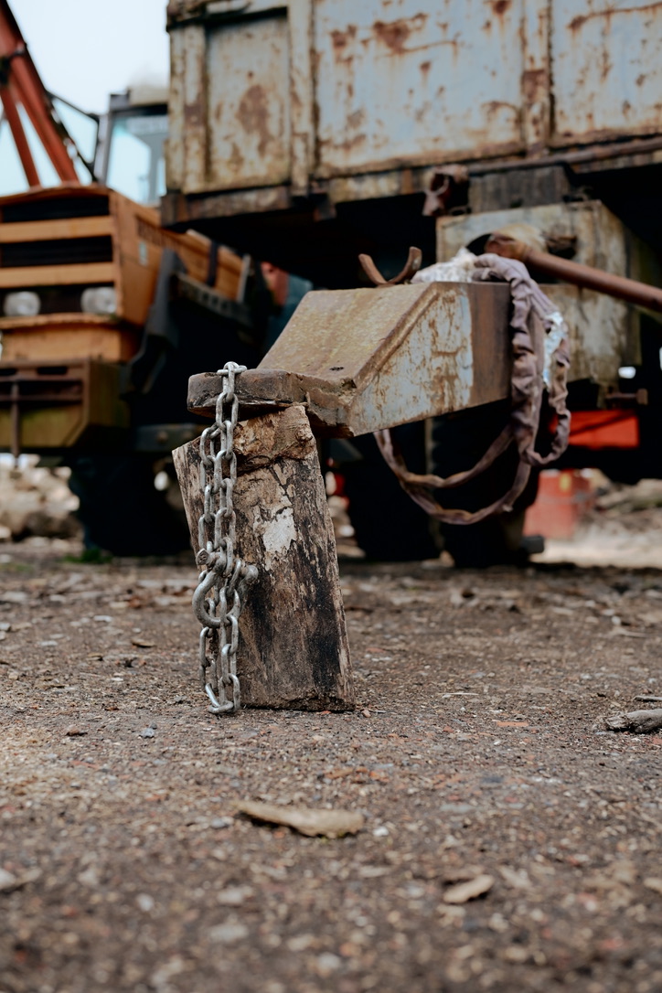 Attache et grappin du camion de livraison